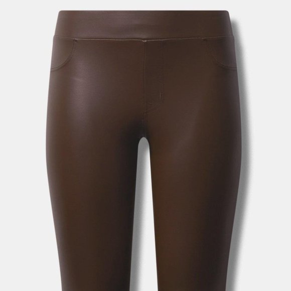 ❤️NWT VINTAGE TORRID LEGGING - FAUX VEGAN LEATHER - SLIM BOOTCUT LEG - POCKETS - Picture 11 of 14